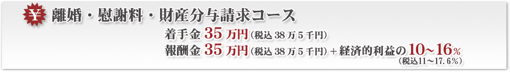 離婚慰謝料財産分与請求コース
