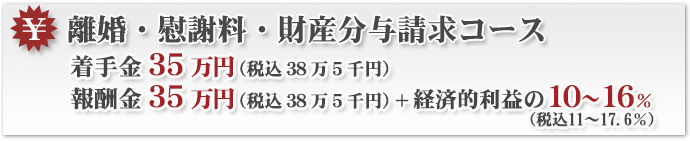 離婚慰謝料財産分与請求コース