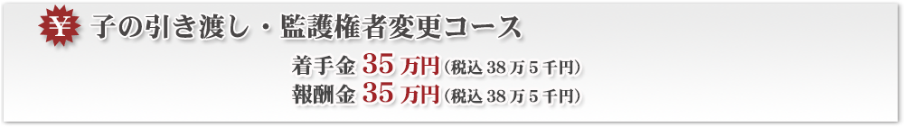 子の引き渡し監護権者変更コース