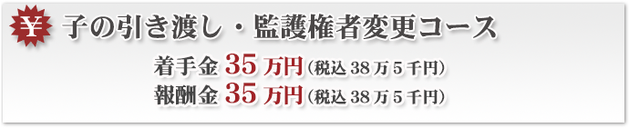 子の引き渡し監護権者変更コース