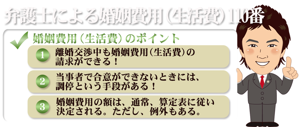 弁護士による婚姻費用（生活費）110番