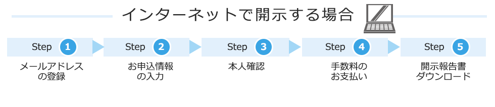 インターネットで開示する場合